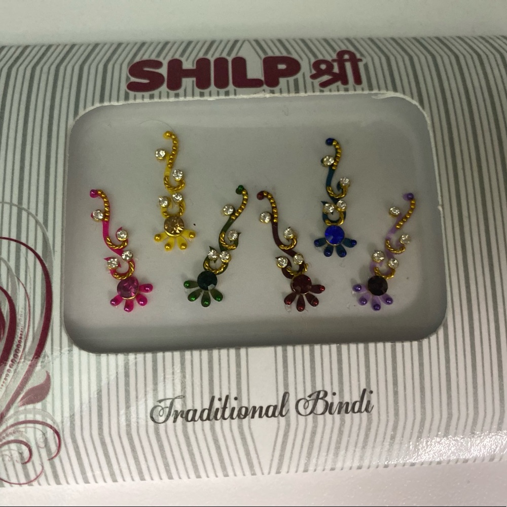 Beautiful Long forehead Bindis in Multi-Colors